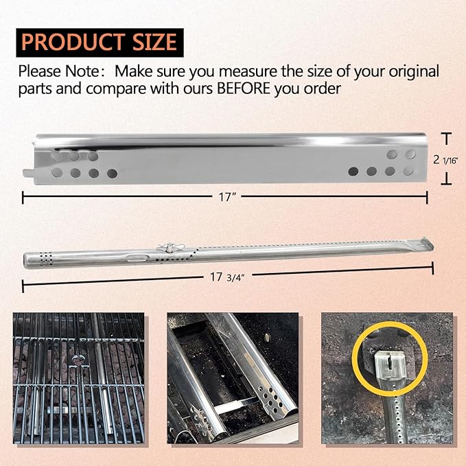 Grill Replacement Parts for Char Broil Performance 475 4 Burner 463342119 463347017 463342118 463275517 463673017 463376017 463361017, Heat Plates, Burners, Crossover Tubes Included