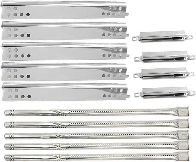 Grill Parts for Charbroil Performance 5 Burner 463275517 463347518 463673517, 463347519 Replacement Parts, Includes Heat Plates G470-0004-W1, Burner Tubes G470-5200-W1, Crossover Tubes
