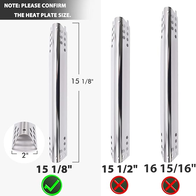 Grill Replacement Parts for Charbroil Advantage Series 6 Burner 463235815, 463240115, 463344015, 463433016 463343015 Models. Stainless Pipe Burner, Heat Plate, Carryover Tube Kit