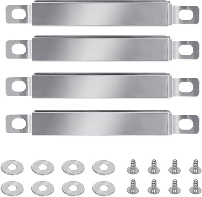 Adjustable Universal Crossover Tubes 5" up to 9.5" for Nexgrill 720-0830H Charbroil 463344116, 463241113, 463449914,Thermos 461442114,Grill Tube Replacement Parts,Stainless Steel,4 Pack
