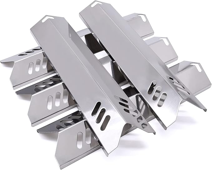 15 inch Grill Heat Shields Replacement for Dyna-Glo DGF510SBP, DGF493BNP, Set of 5 Barbeque Grill Heat Plates for Backyard Grill Replacement Parts BY15-101-001-02, BY13-101-001-13, GBC1460W