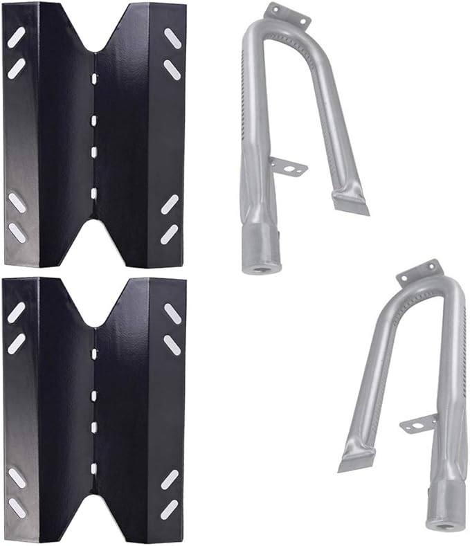 PN2021 SA20L1 SA20R1 (2-Pack) 11 13/16" Porcelain Steel Heat Plate and Stainless Steel Burner(Right & Left), Replacement for Mark B10PG20-2C, B10PG20-2R, GR2001402-MM-00, GR3055-014571