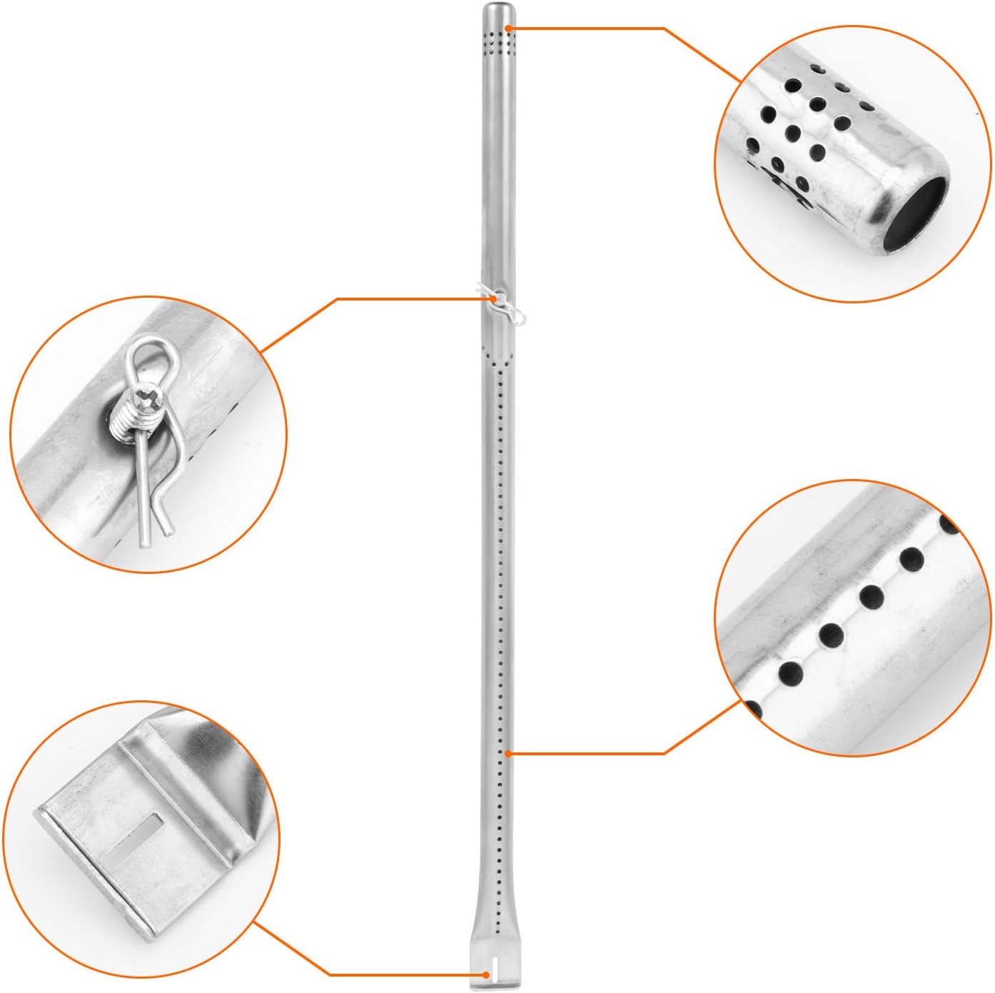 Grill Part Kit for Charbroil Signature 3 Burner Grills 463348017, 463372017, Replacement for Char-Broil Performance 2/4/5/6 Burner Grills, Heat Plates, Burners, Crossover Tube, Ignition