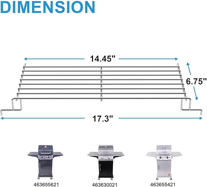 G325-0001-W1 Warming Rack Grill Parts for Charbroil Performance 2 Burner 463630021 463660021 463630422 463654022 463655021, Grill Swing Away Grid for Charbroil Grill Replacement Parts