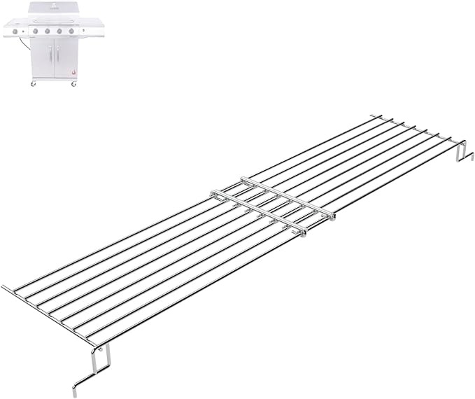 Adjustable Warming Rack Grill Parts for Charbroil Performance 3/4 Burner 463352521 463365021 463354021 463732623, Grill Swing Away Grid for Charbroil Grill Replacement Parts