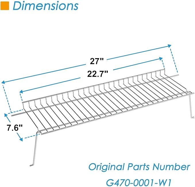 G470-0001-W1 Warming Rack Grill Parts for Charbroil Performance 4 Burner 463342119 463332718 463342119 463376117 463376217 463335517, Swing Away Grid for Charbroil Grill Replacement Parts