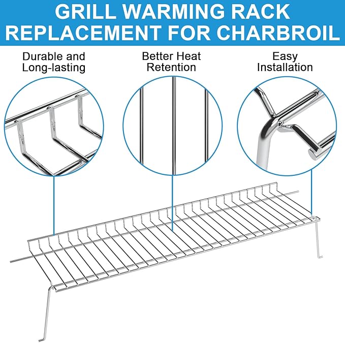 G458-0007-W1 Warming Rack Grill Parts for Charbroil 463439914 463437815 463436915 463436515 463436213 463436814 Warming Rack for Charbroil Grill Replacement Parts