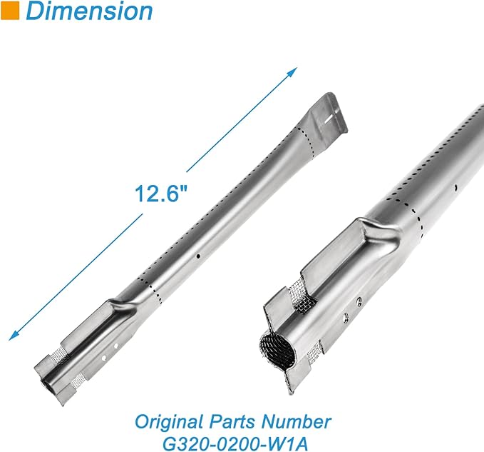 Grill Parts for Char-Broil Classic 280 2-Burner 463672817, 463672717 G320-0200-W1, G215-0203-W, Cooking Grate, Burner, Heat Plates Shield Tent