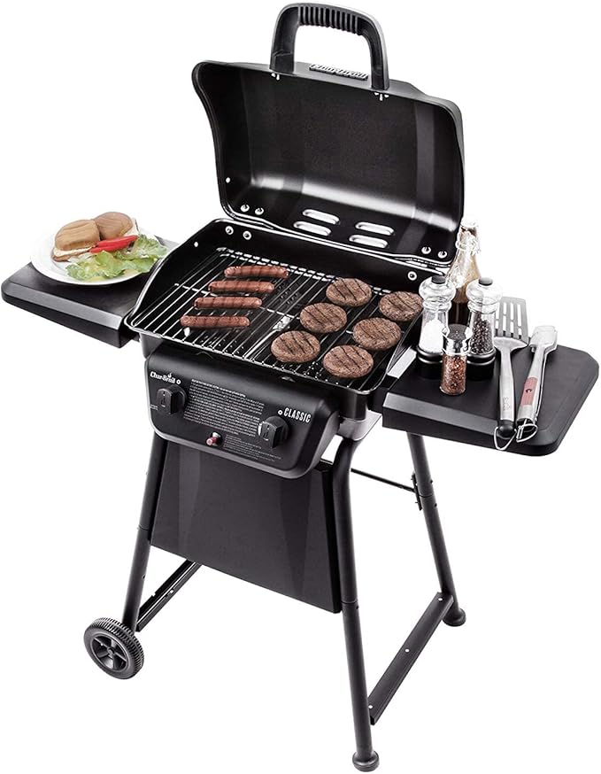 Grill Parts for Char-Broil Classic 280 2-Burner 463672817, 463672717 G320-0200-W1, G215-0203-W, Cooking Grate, Burner, Heat Plates Shield Tent