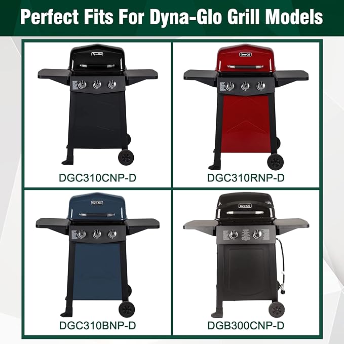 13 3/4" Grill Replacement Parts for Dyna-Glo 3-Burner DGC310CNP-D, DGC310RNP-D, DGC310BNP-D Grill Models. Grill Heat Plate, Heat Shields, Burner Cover for Dyna-Glo DGC310CNP-D.