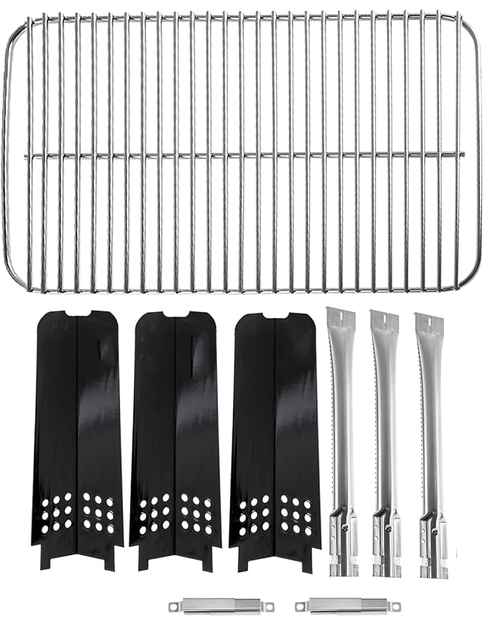 Replacement Kit for Char-Broil Classic 360 3-Burner, G320-0200-W1, G215-0203-W,463742418, Cooking Grate, Burner, Heat Plates Shield Tent, Crossover Tube