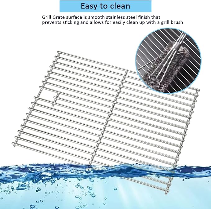 17 Inch Grill Grate for Home Depot Nexgrill 4 Burner 720-0830H, 720-0830D, 720-0783E, 720-0783C 5 Burner 720-0888N, Stainless Steel Cooking Grids for Kenmore 415.16106210 Uniflame Replacement Part