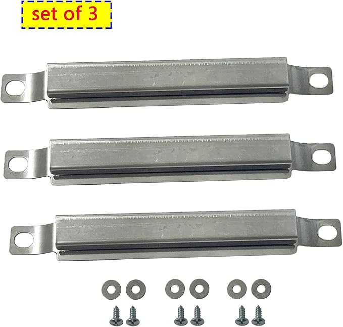 Parts Kit Replacement for Charbroil 463247310,463257010 Gas Grill Burner,Crossover Tubes,Heat Shield-4 Pack (SS Burner + SS Carry-Over Tubes + Porcelain Steel Heat Plate)