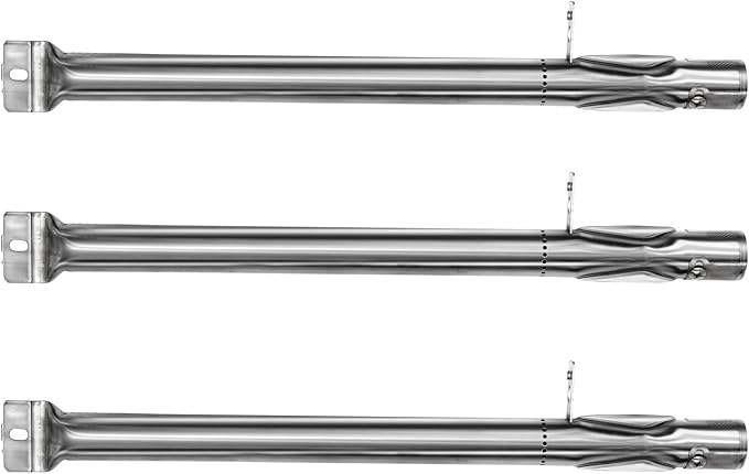 15 3/8" BBQ Gas Grill Replacement Stainless Steel Pipe Tube Burner for BBQ Pro, Kenmore Sears, K Mart Part, Members Mark Part, Outdoor Gourmet, Lowes Model Grills (3-Pack)