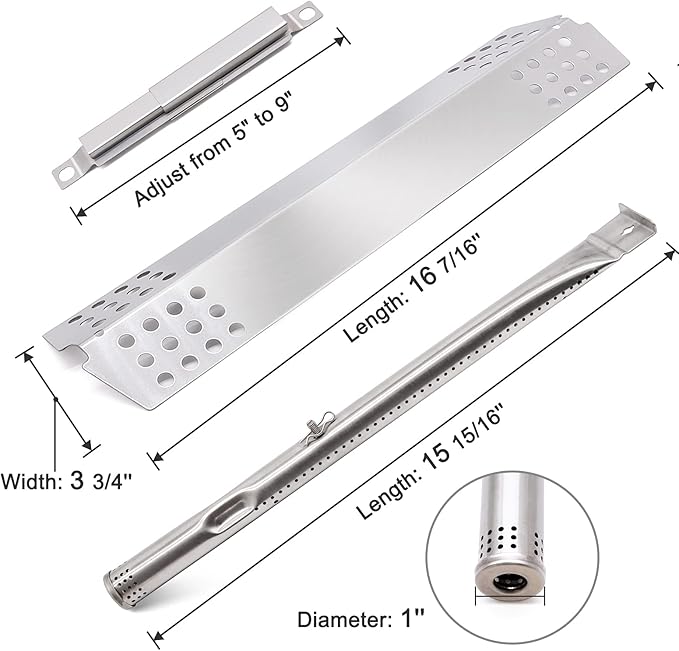 Grill Replacement Parts for Charbroil 463241314, 463241313, 463241413, 463241014, 463241414, 463241013, for Charbroil Commercial T-36D T-22D T-47D Grills, G527-2200-W1 G356-2200-W1 G527-0013-W1
