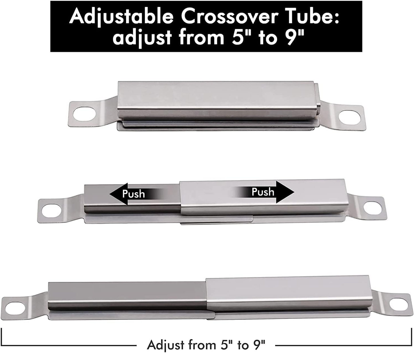 Grill Replacement Parts for Kenmore 6 Burner 146.23681310 146.47223610 146.23766310 Gas Grill Models. Grill Burner Tube, Heat Plate Tent Shield, Carryover Tube Replacement Kit.