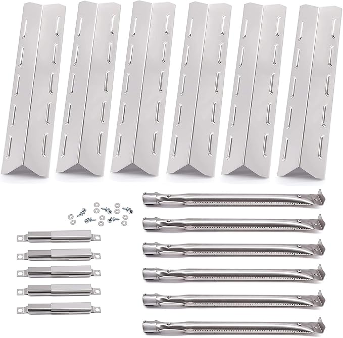 Grill Replacement Parts for Kenmore 6 Burner 146.23681310 146.47223610 146.23766310 Gas Grill Models. Stainless Steel Grill Burner Tubes, Heat Plates, Carryover Tubes Replacement Kit.