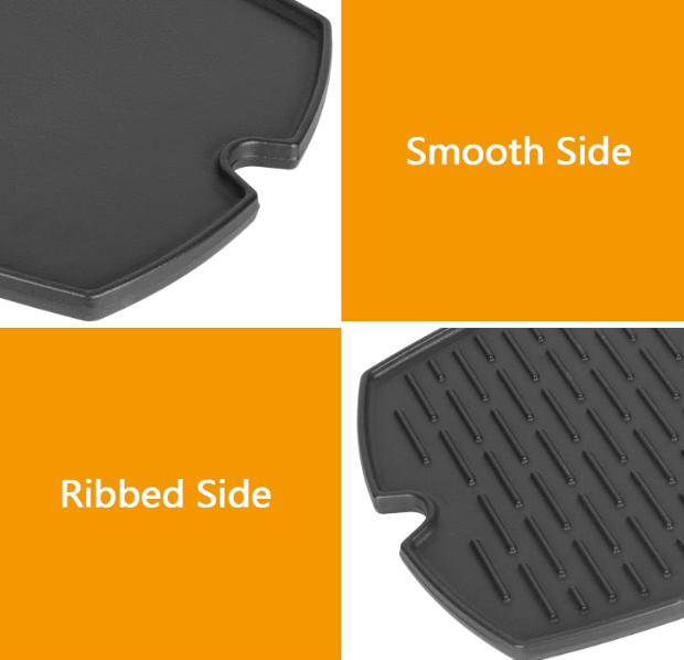 7584 Cast Iron Cooking Griddle Flat Top Plate for Weber Q300 Q320 Q3000 Q3200 57060001 586002 Grill, Griddle Replacement for Weber 7646