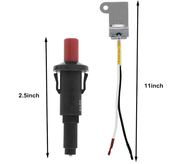 60092 Grill Igniter Kit for Weber Q300 Q3000 Gas Grills, Fire Starter Piezo Ignition kit Push Button Ignitor for 404341 424001 426001 Grill