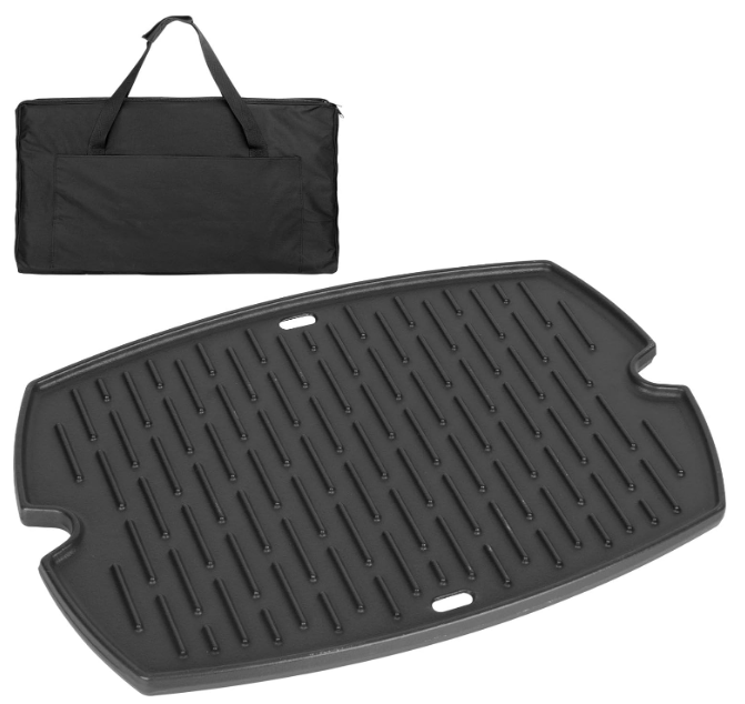 7584 Cast Iron Cooking Griddle Flat Top Plate for Weber Q300 Q320 Q3000 Q3200 57060001 586002 Grill, Griddle Replacement for Weber 7646