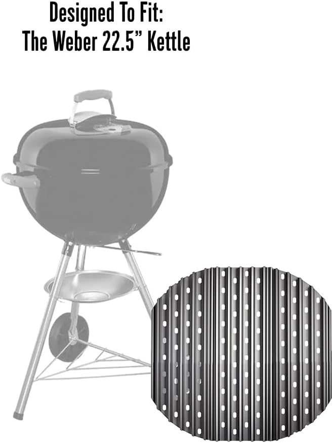 20" Grill Grate Panels for 22" Weber Kettle and Napoleon Kettle | Hard Anodized Aluminum | Weber Grill Accessory | Napoleon Grill Accessory |
