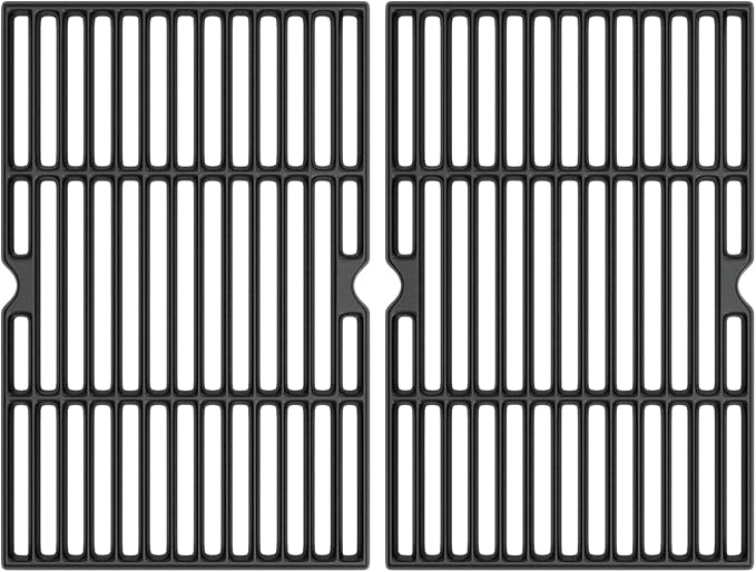 Cooking Grid Grates for Kenmore 4 Burner Grills,Enamel Cast Iron Grate Replacement Parts for Kenmore 146.10016510,146.46365610,146.16142210,146.16198211,2 Pack
