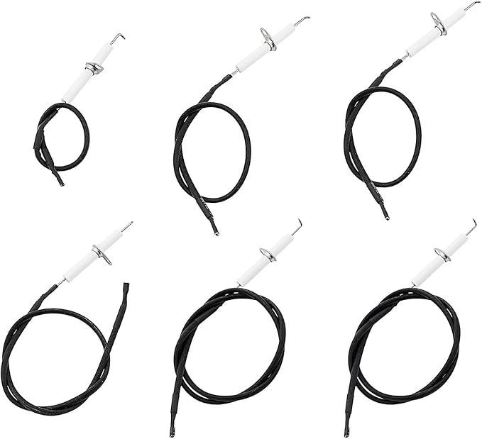 70-01-283 Igniter Grill Replacement Parts for Dyna Glo Igniter Electronic Ignitor Kits, Ignition Wire with Ceramic Spark Plug for Dyna-Glo Backyard BHG Burner Sparker Igniter Electrode 6Pcs