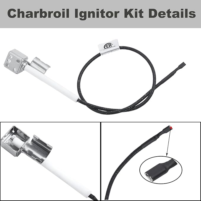 G432-8S01-W1 Ignitor Wire Kit Replacement Parts for Charbroil Performance Gas Grill 463347519 463673519 463377319 463625217 463243518 Ignition Wire & Ceramic Electrode Char-Broil Performance Parts