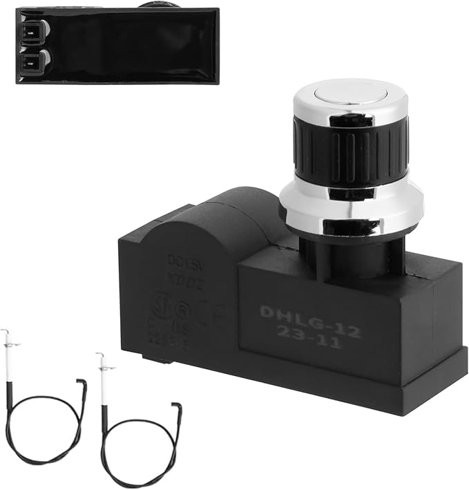 Grill Igniter for Nexgrill Deluxe 2-Burner 720-0864R 720-0864RA 720-0864BA, 2-Outlets Push Button Grill Ignitor w/Wires for Nexgrill Igniter Replacement