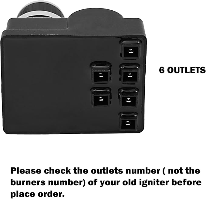 DHL-128-6Q 6 Outlets Igniter Replacement GR2210601-MM-00 Pulse Igniter for Members Mark Grill Part Nexgrill 720-0882a 720-0888n Replacement Parts Charbroil 463268806 Ignitor Backyard Grill Push Button