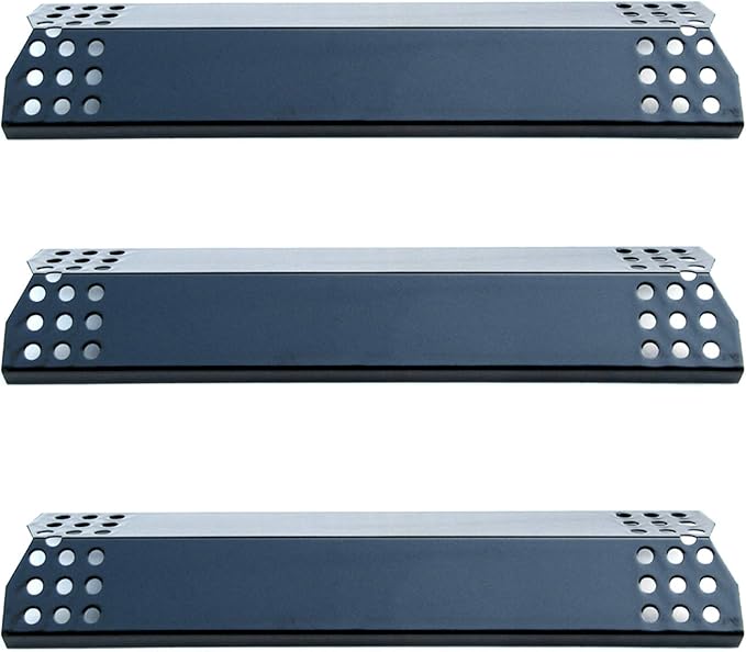 (3-Pack) Porcelain Steel Heat Shield/Heat Plates Replacement for Sunbeam, Nexgrill, Grill Master, Charbroil, Kitchen Aid, Members Mark, Uberhaus Gas Grill Models