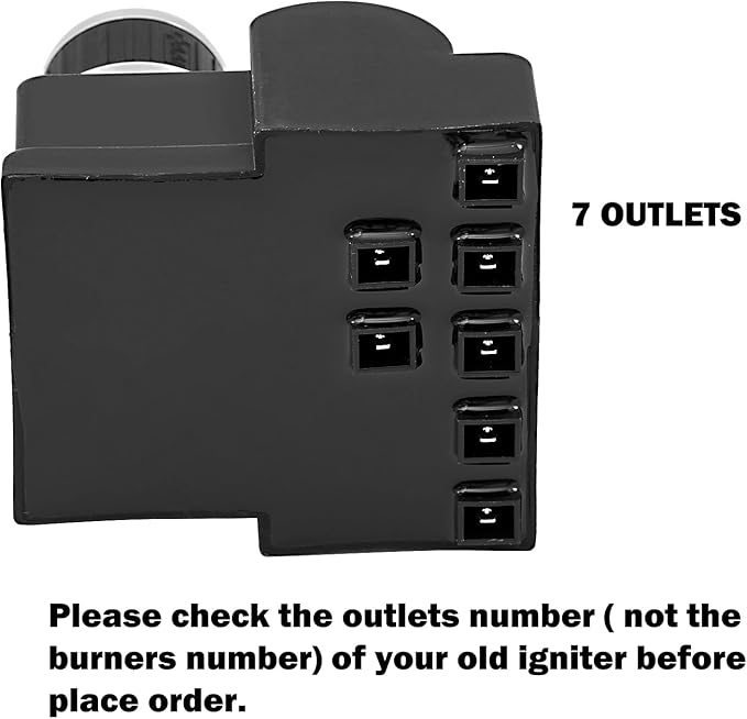 DHL-128-7Q Replacement Part 720-0898 720-0896B 7 Outlet Pulse Igniter Replacement Parts for Nexgrill Grill Parts Pulse Igniter 720-0898X 720-0896A 2001648000AW Ignitor Replacement Ignition Push Button