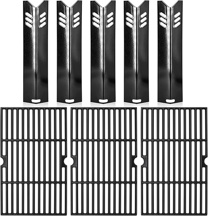 16 1/4" Grill Parts for Dyna Glo DGF510SBP, DGF493PNP-D, Backyard Grills BH13-101-099-01, BH15-101-099-02, Uniflame GBC1059WB, Grill Grates, Heat Plates for Dyna Glo Grill Replacement Parts 5 Burner