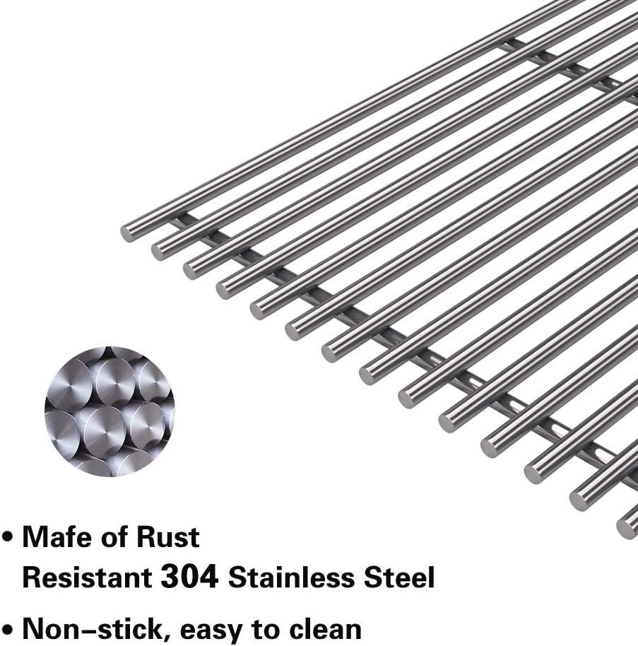 (3-Pack) 17 3/4" Stainless Steel Cooking Grid Grates Replacement for Kenmore 148.16156210, 148.1637110; Master Forge 3218LT, 3218LTM, 3218LTN, DG0576CC, E3518-LP, L3218