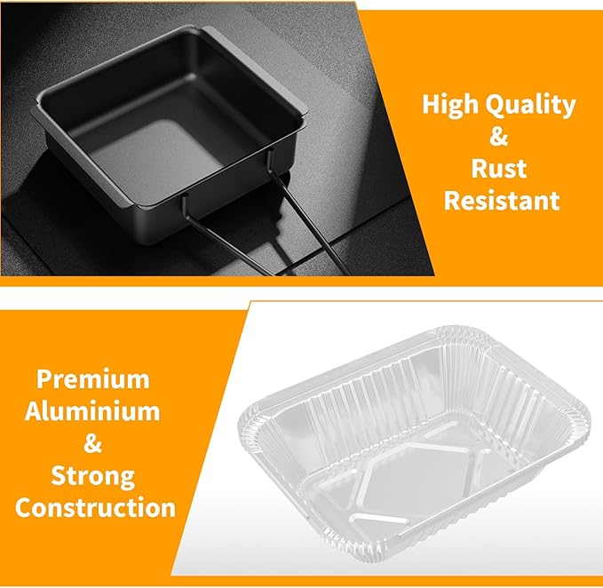 Grill Drip Pan & Grease Catcher Cup Set with 15 Aluminum Foil Liners - Nexgrill Replacement Parts, Nexgrill Grease Tray(OLD MODEL)