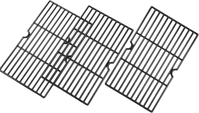 17.8" DGN576DNC-D Grill Grates Replacement Parts for Dyna Glo Grill Parts DGN486DNC-D DGN486DNC DGN486SNC DGN486SNC-D DGN576SNC-D DGA550SSP DGA550SSP-D Master Forge MFJ576DNC Cast Iron Cooking Grids 3Pcs
