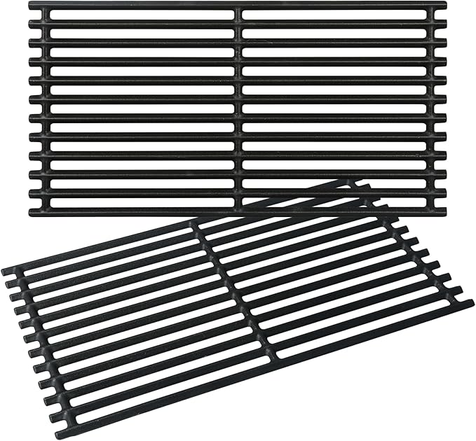 Grill Grates 17" x 8 3/4" for Charbroil Commerical TRU Infrared 2 Burner 463675016 463642316 463644220 463632320 G369-0030-W2, 17" Cast Iron Cooking Grate for Nexgrill 720-0864M