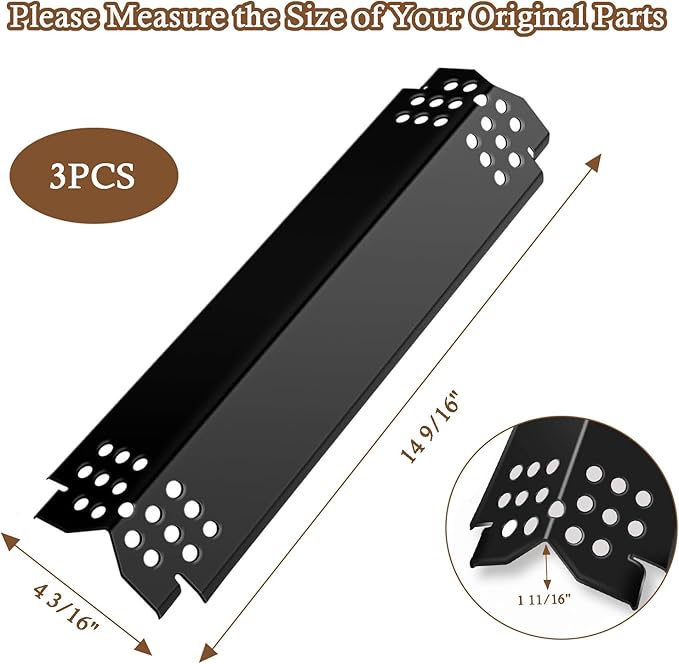 Grill Heat Plates for Home Depot Nexgrill 720-0925S 720-0864 720-0864M Burner Covers Grill Heat Tent Flame Tamer Grill Replacement Parts for BBQ PRO 122.20148511 Members Mark 720-0839