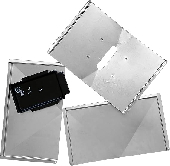Replacement Grease Tray Set for Bbq Grill Models from Nexgrill, Dyna Glo, Kenmore, Backyard Grill, BHG, Uniflame and Others (16-19.50 inches)
