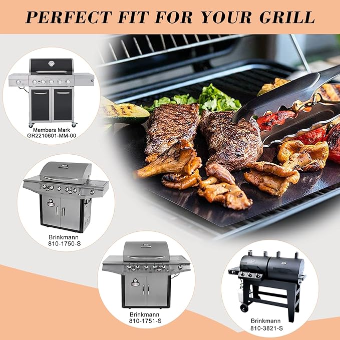Grill Replacement Parts for Members Mark GR2210601-MM-00, Brinkmann 810-1750-S 810-3821-S 810-1751-S 810-3820-S 810-6340-S, 5-Pack GR2210601-MM-00 Heat Shield Flame Tamer Heat Plates