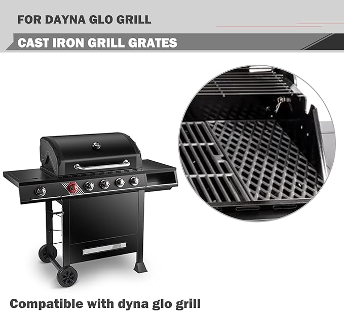 16 4/9" DGH474CRP DGH450CRP Grill Replacement Parts Grates for Dyna Glo Grill Parts DGH483CRP Sear Grill Grate Cooking Grates Dyna Glo Side Searing Grate 70-01-911 DGH485CRP Reversible Cast Iron Grates Parts