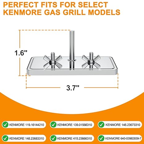3.6" Grill Temperature Gauge for Nexgrill 720-0882A 720-0898 720-0830A, Kenmore 148.23683310 119.16144210 148.23683310 146.23673310 Grill Parts, KitchenAid 720-0830A Grill Lid Thermometer