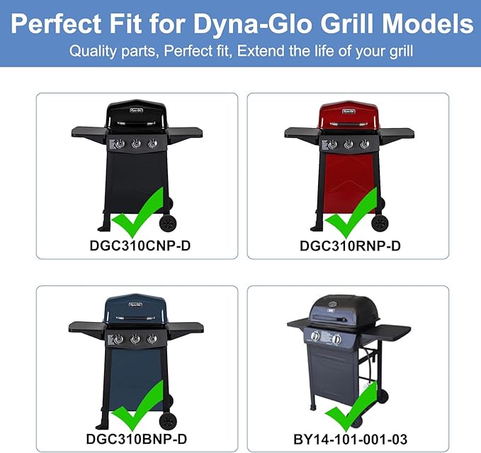 Grill Grates for Dyna-Glo 3-Burner DGC310CNP-D, DGC310RNP-D, DGC310BNP-D Models, 19 3/5 inch Porcelain Coating Steel Cooking Grid for Dyna-Glo DGC310CNP