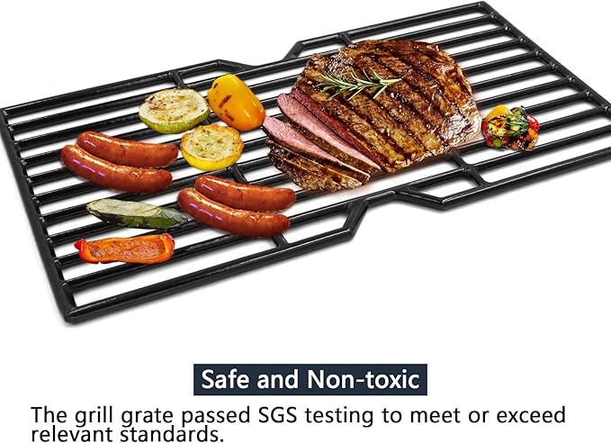 16 7/8" Polished Porcelain Coated Cast Iron Grill Grates Replacement for Charbroil 463436215 463420508 463440109 463439915 463434313 461471717 463436214 Thermos 461442114 Grill Models, 3-Pack
