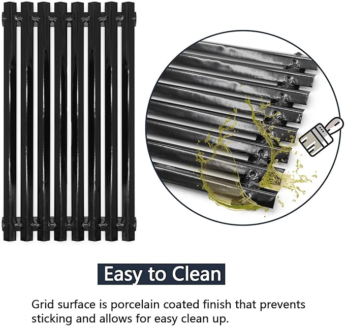 16 13/16" Porcelain Steel Cooking Grid Replacement for Charbroil 463436215 463420508 463461614 463460708 463439914 463462114 463441513, Grill Grates for Kenmore 463420507, Master Chef, Thermos