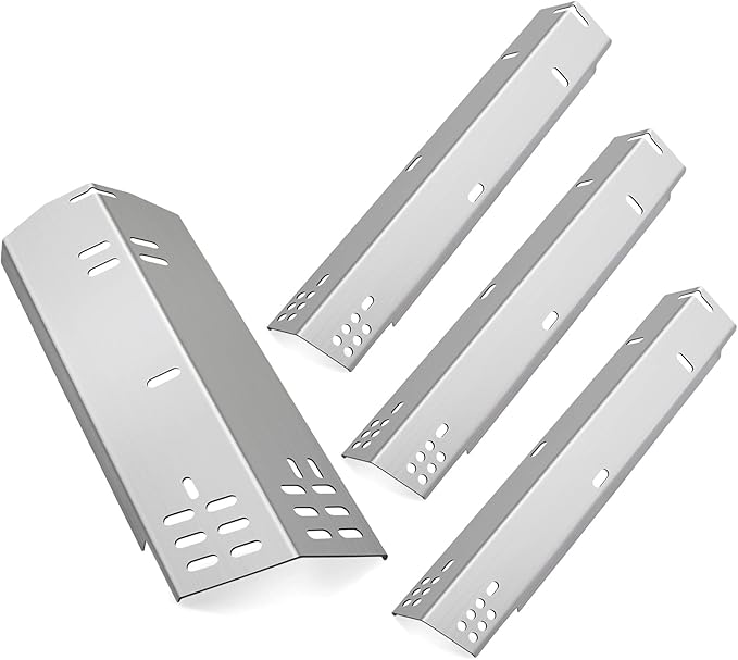 15 3/13“ Grill Replacement Parts, 4 Pack Stainless Steel Grill Heat Plate Shield for Dyna Glo Grill Replacement Parts,Grill Part for Dyna glo DGH474CRP 5 Burner,DGH485CRP, DGH485CRP-D 4 Burner Gas Grill