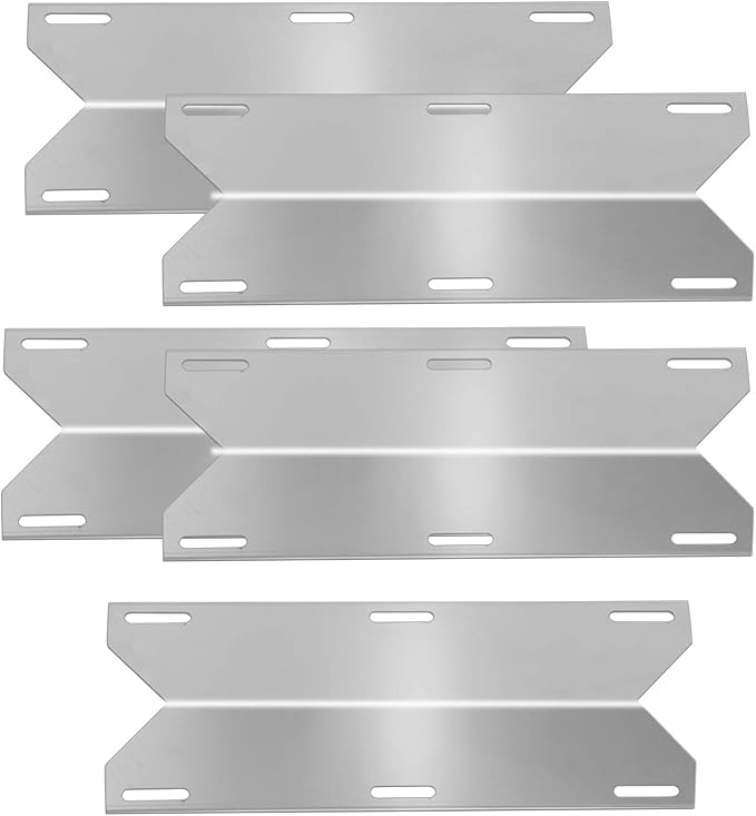 BBQ Gas Grill Replacement Parts, Stainless Steel Heat Plates heat Tent Shield Burner Cover Kit for Jenn-Air 720-0062, Members Mark 720-0586A, Nexgrill 720-0063, Costco Kirland, 17 3/4" X 6 3/8"