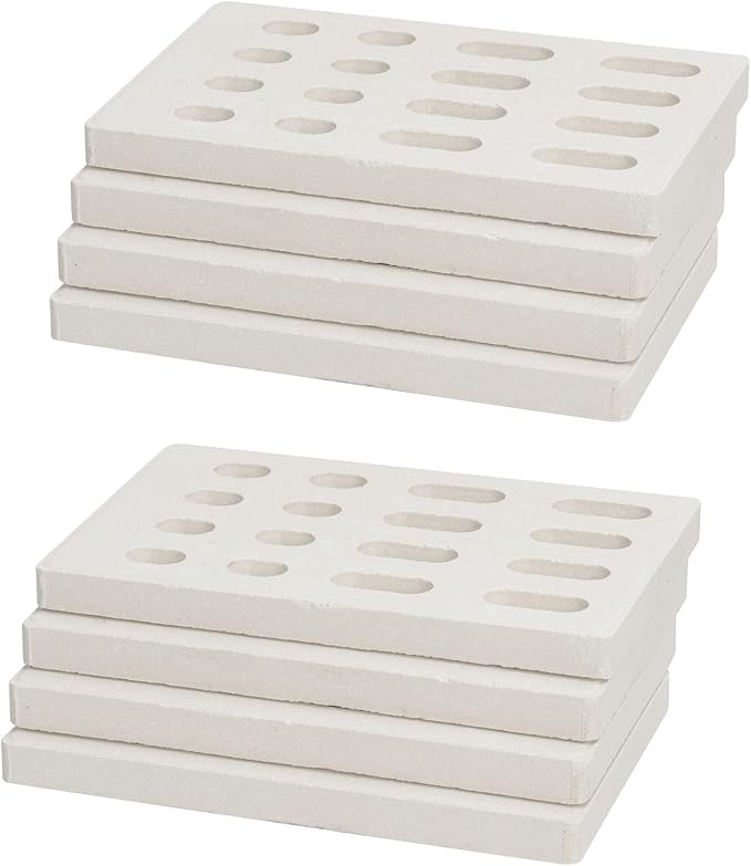 8-Pack Ceramic Flame Tamer for Grand Turbo Grills, Ceramic Briquettes Replacement Parts for Grand Turbo Grand Hall, Barbeques Galore Grand Turbo, Members Mark, Ceramic BBQ Bricks