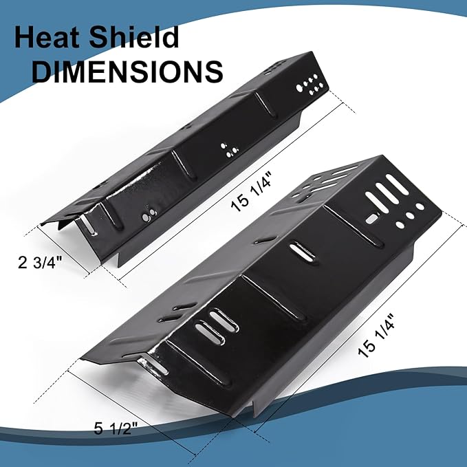 29” Grill Replacement Parts for Dyna Glo DGH474CRP, DGH483CRP, DGH474CRN-D, DGH474CRN, Cast Iron Grill Grates, Porcelain Heat Plates Shields Tents and Burners for Dyna-Glo Grill Replacement Parts.