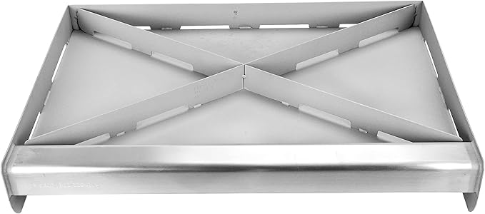 25" x16" 100% Stainless Steel Griddle with Even Heat Cross Bracing and Removable Handles - For Grills, Camping, Tailgating